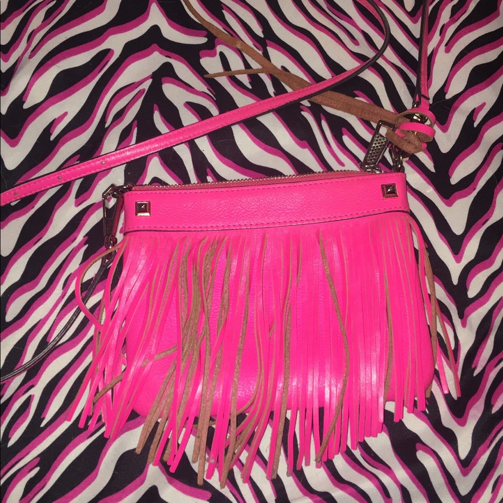 Rebecca Minkoff Hot Pink Fringe Crossbody Purse💖